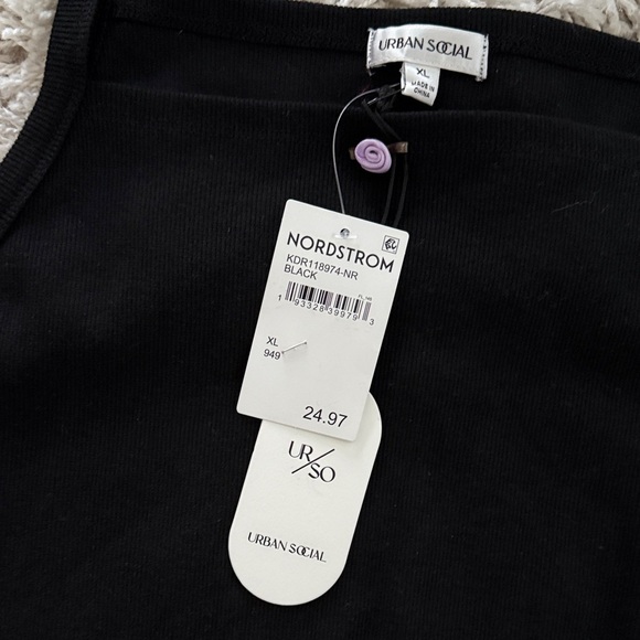 Urban Social Black Ribbed Tank Dress NWT size Xl - Picture 2 of 4